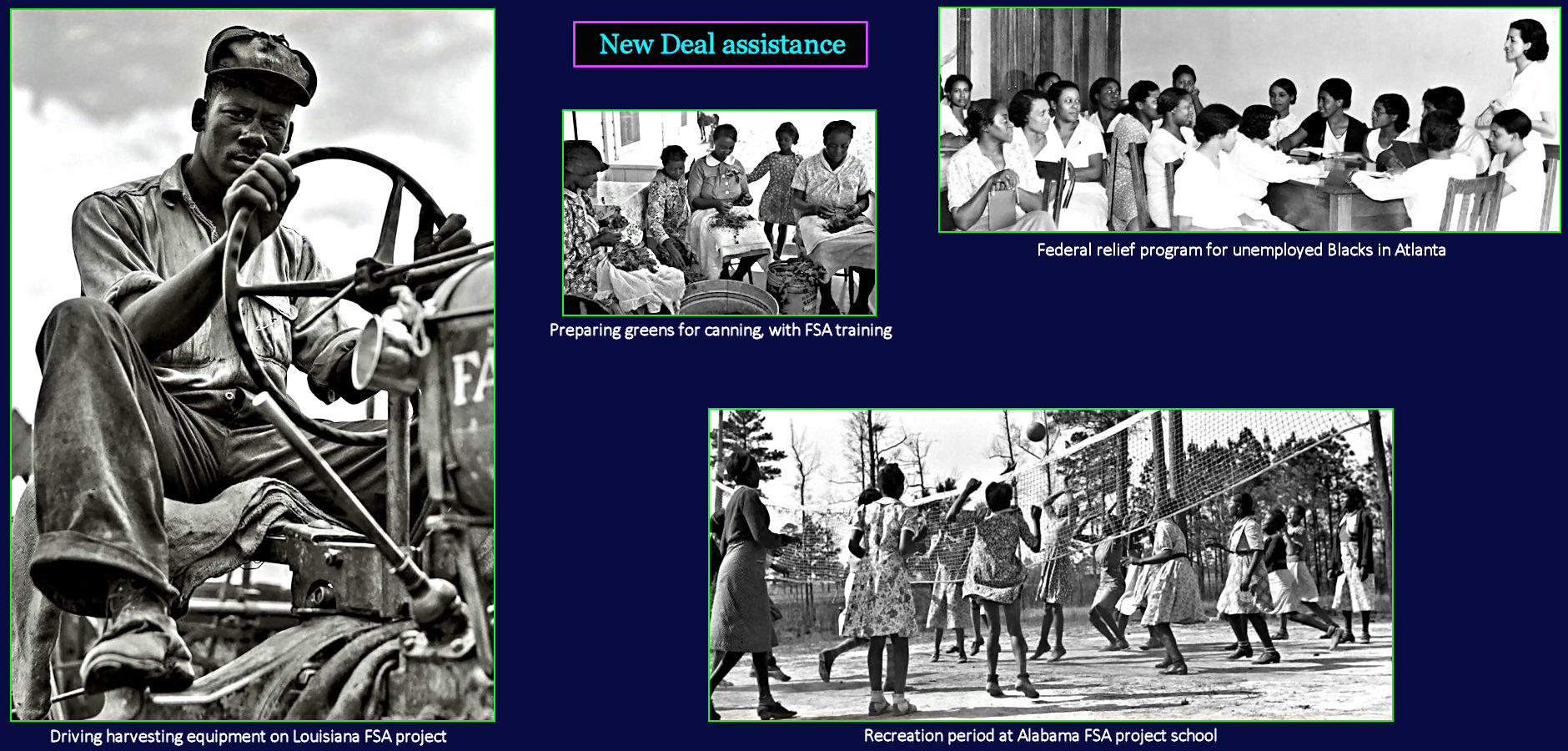 New Deal assistance for Blacks, 1940s